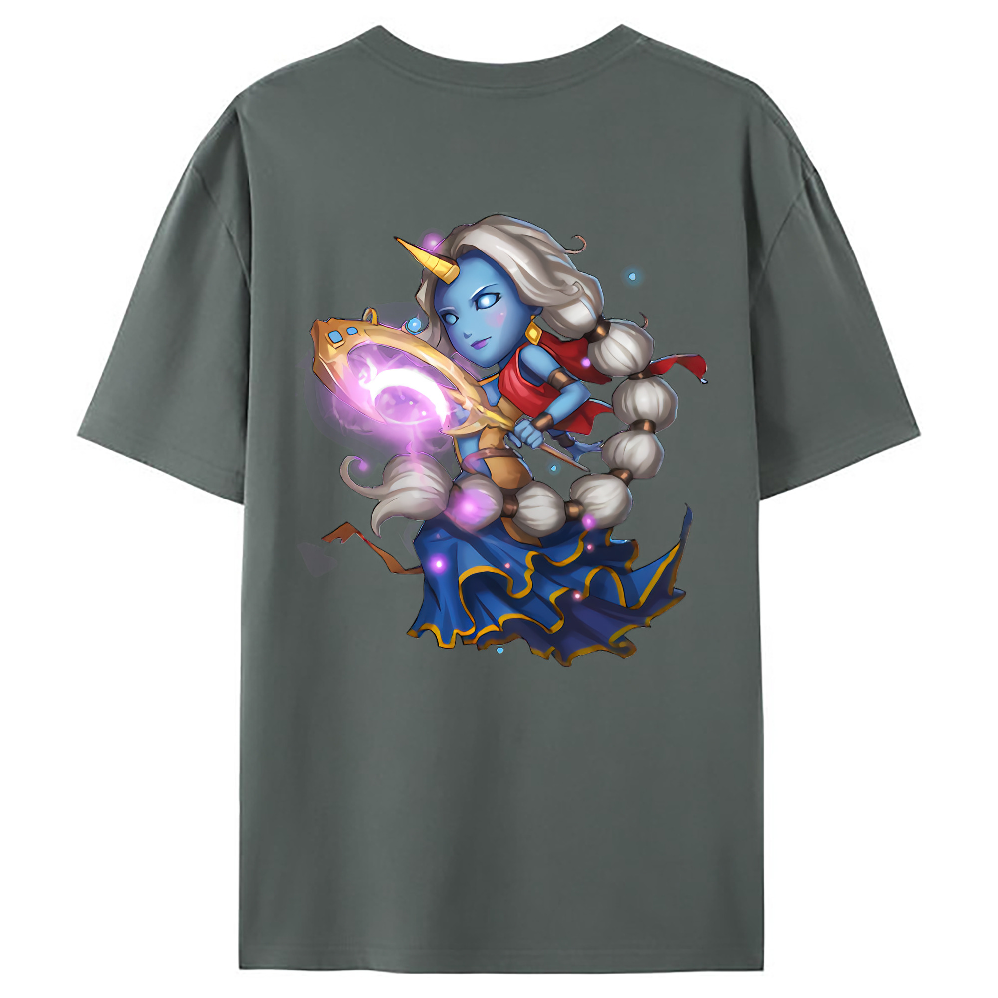 （画像用） リーグ・オブ・レジェンド League of Legends LOL 綿100％ メンズ半袖Tシャツ（バックプリント） 通気性